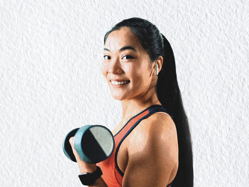 Woman lifting weight