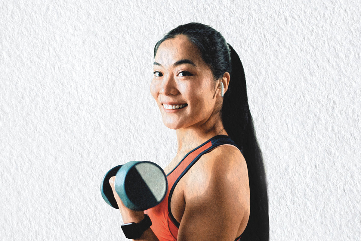 Woman lifting weight